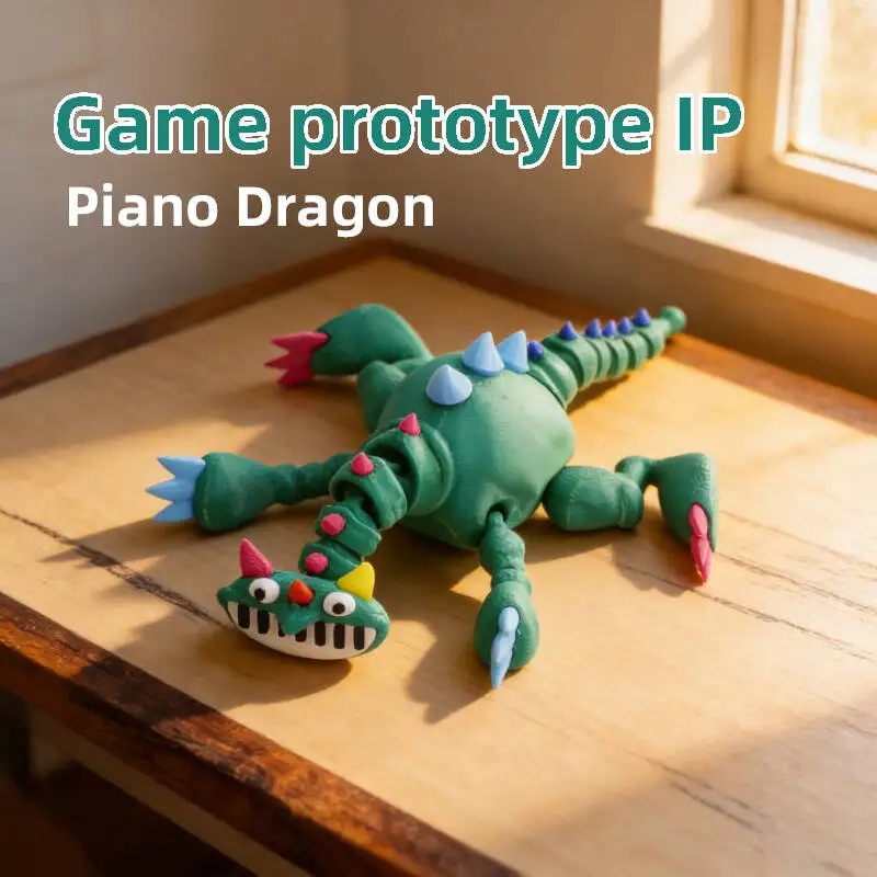 Art Craft Dinosaur - Funny Poppy Playtimes 3D Printed Piano