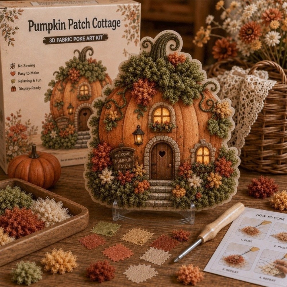 Art Craft House Making - House Scene Poke Art Kit No