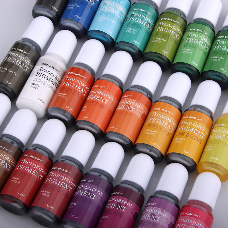 Alcohol Ink Set - Resin Pigment Transparent Gemstone Essential Oil