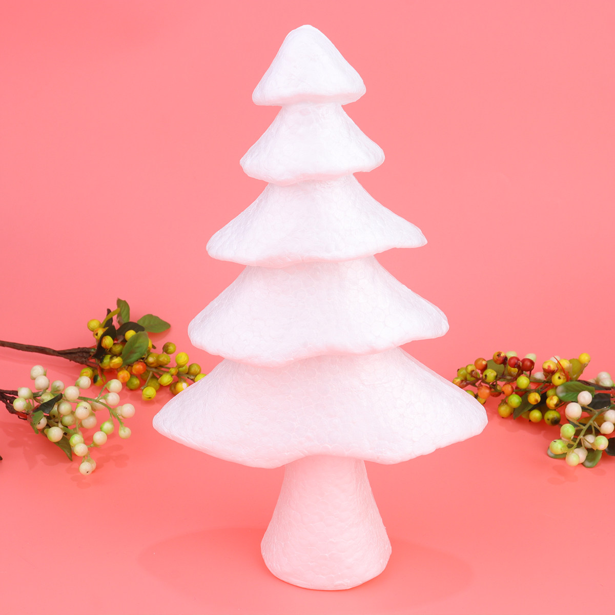 Art Craft For Preschoolers - 28Cm White Foam Christmas Tree DIY