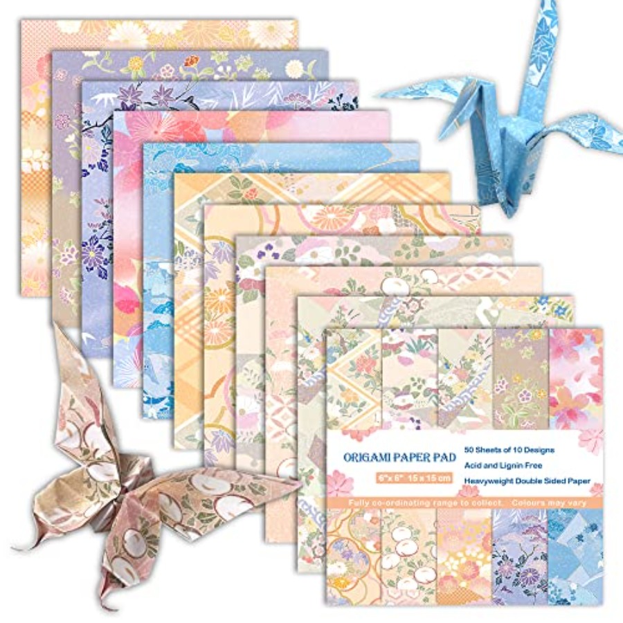Art Craft With Paper - Origami Paper 6x6 Double Sided 50