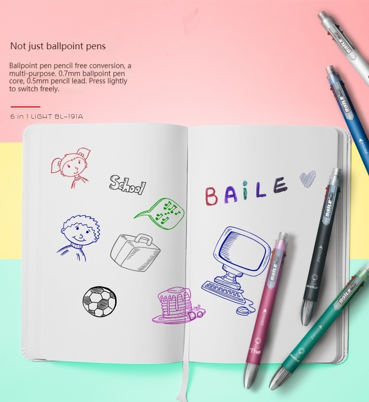 6 Trong 1 Nhiều Màu Bút Bút Bi - đánh giá và giá Staedtler Pencil Lumocolor