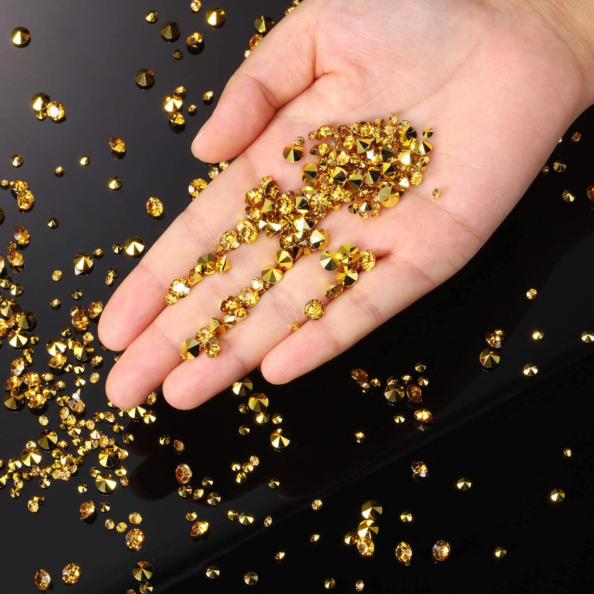 1000pcs Gold Pointed Rhineston - đánh giá và giá Art Craft House Making