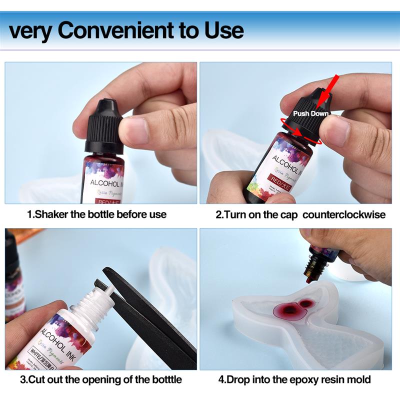24 Màu/Bộ 10Ml Nhựa Sắc Tố Ngh - đánh giá và giá Alcohol Ink Set