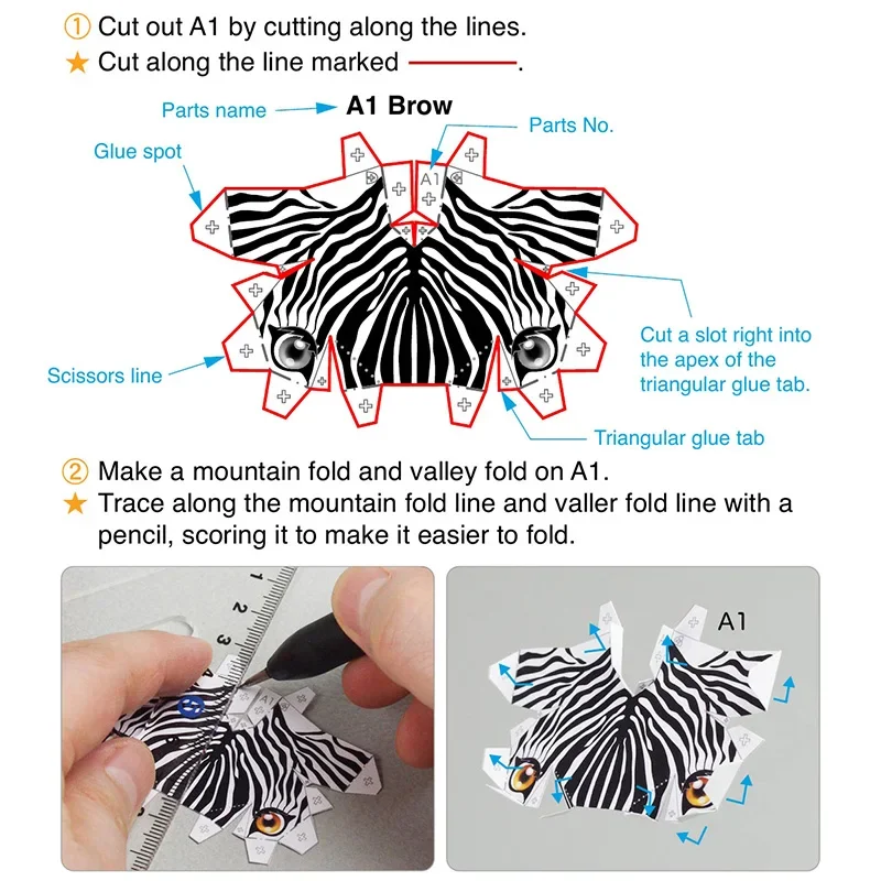 Zebra Horse Origami Art Foldin - đánh giá và giá Art Craft Zebra