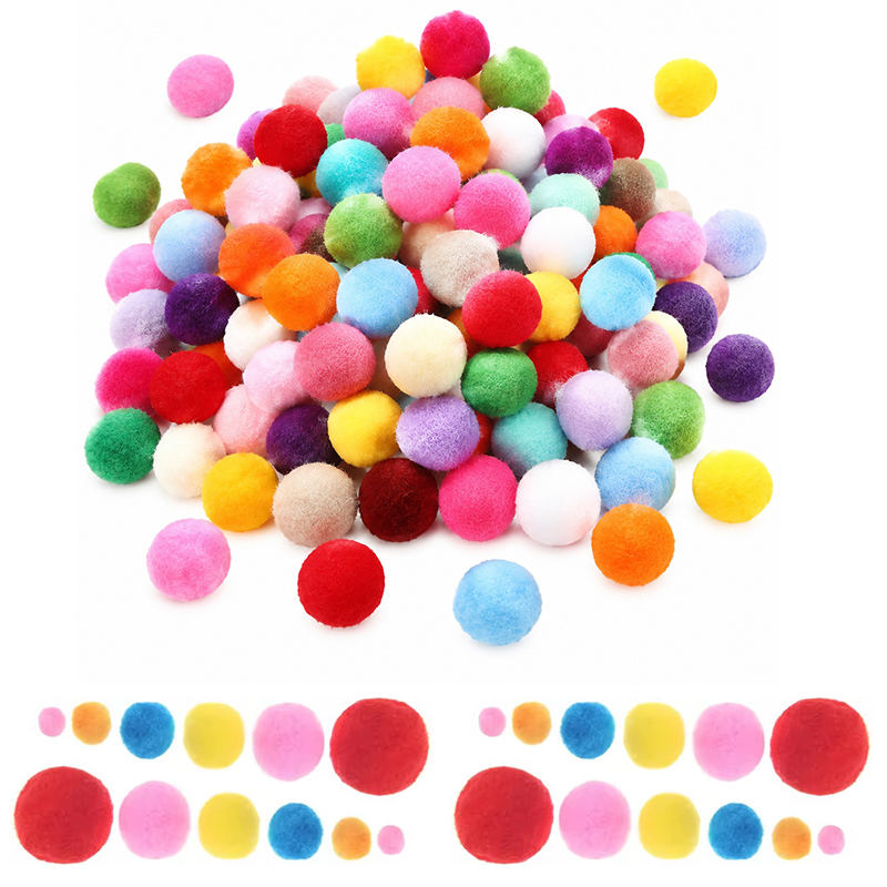 300PCS/Pack Fluffy Pom Poms Ra - đánh giá và giá Art Craft Game