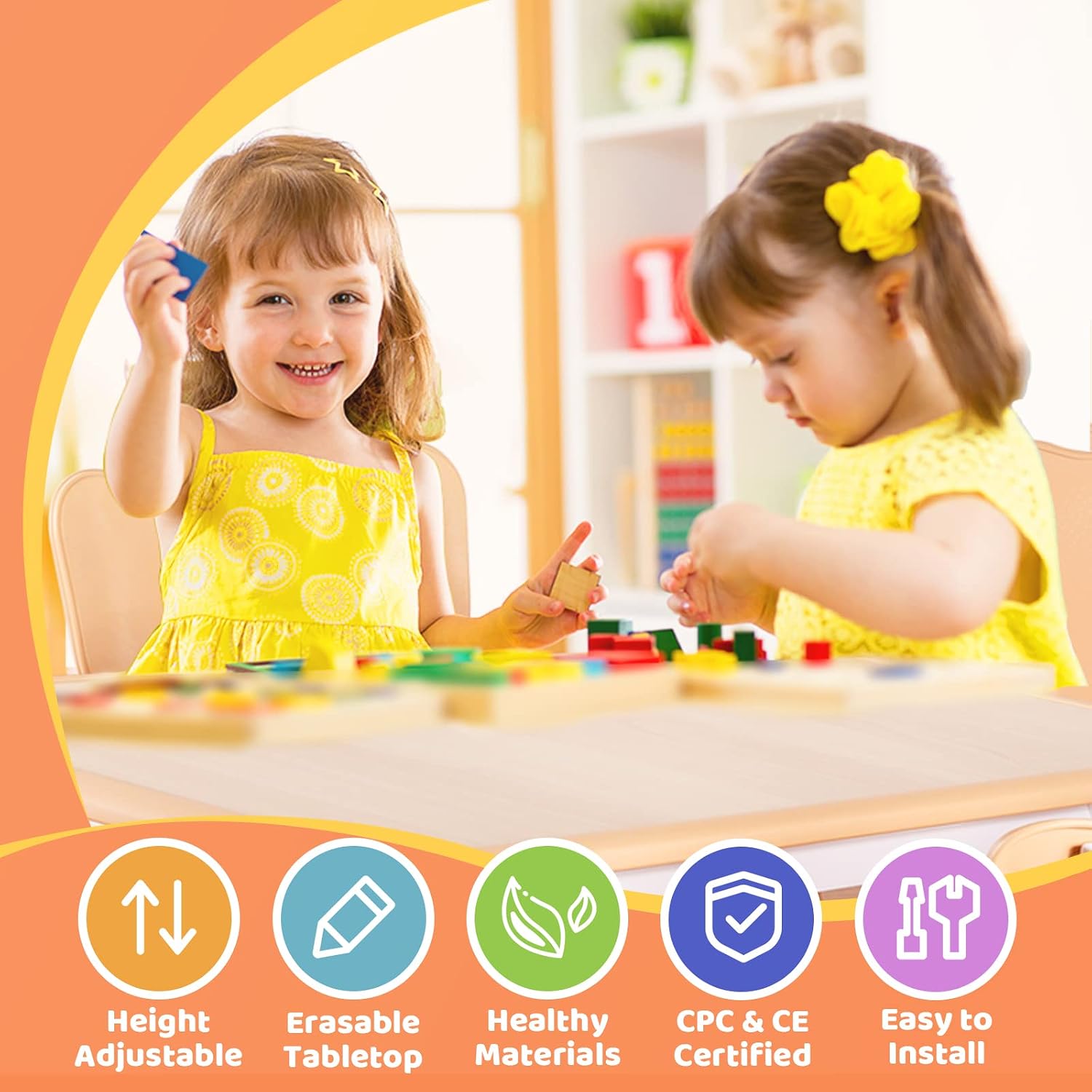 Kids Table and 2 Chairs Set, H - đánh giá và giá Art Craft Toddlers