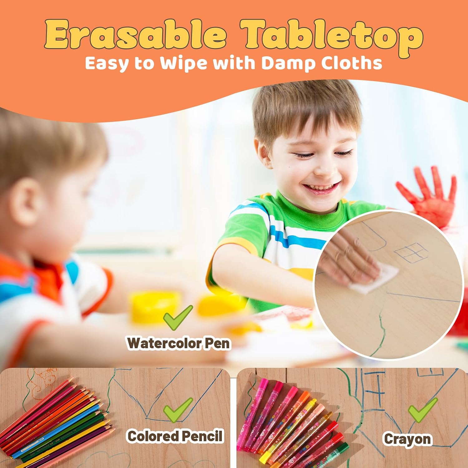 Kids Table and 2 Chairs Set, H - đánh giá và giá Art Craft Toddlers