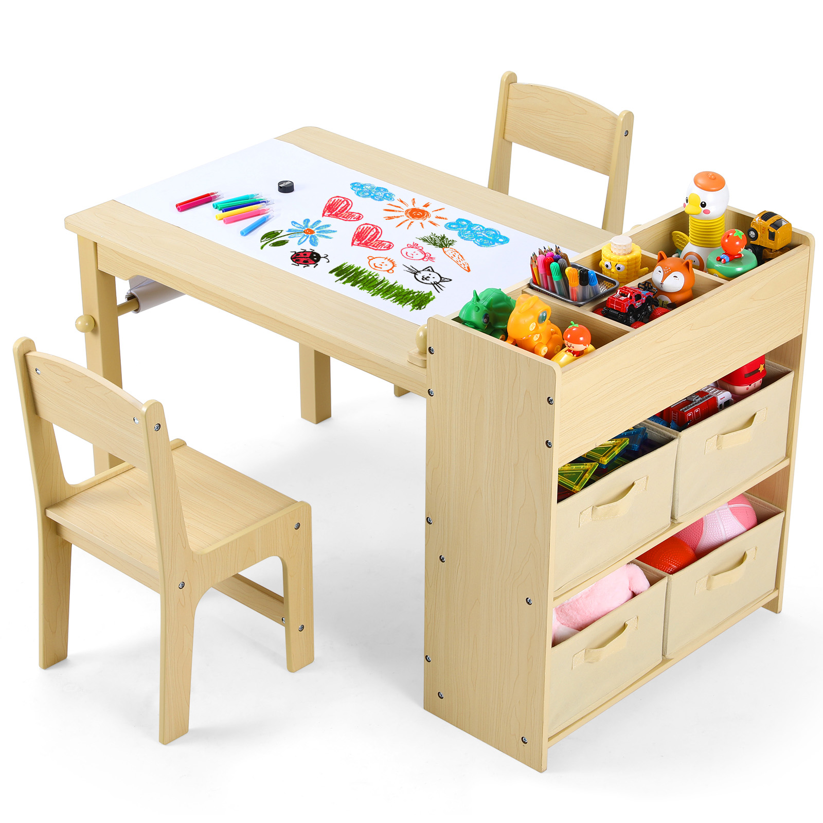 AOOU Kids Art Table and 2 Chai - đánh giá và giá Art Craft Toddlers