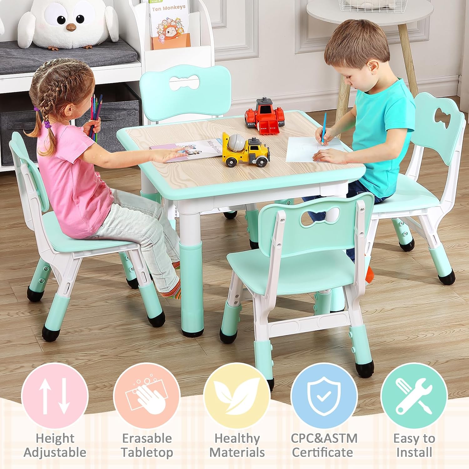 TackView 23inch Kids Table and - đánh giá và giá Art Craft Toddlers