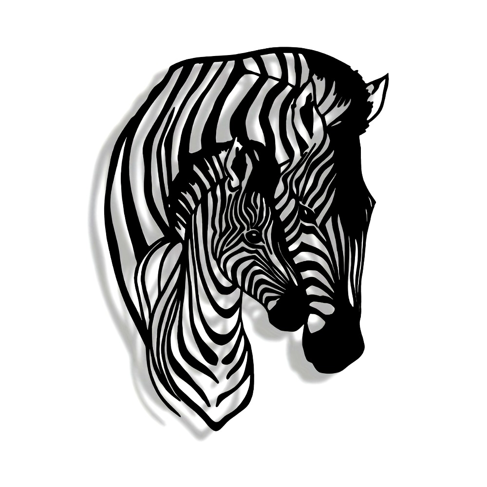 Elegant Minimalist Zebra Famil - đánh giá và giá Art Craft Zebra