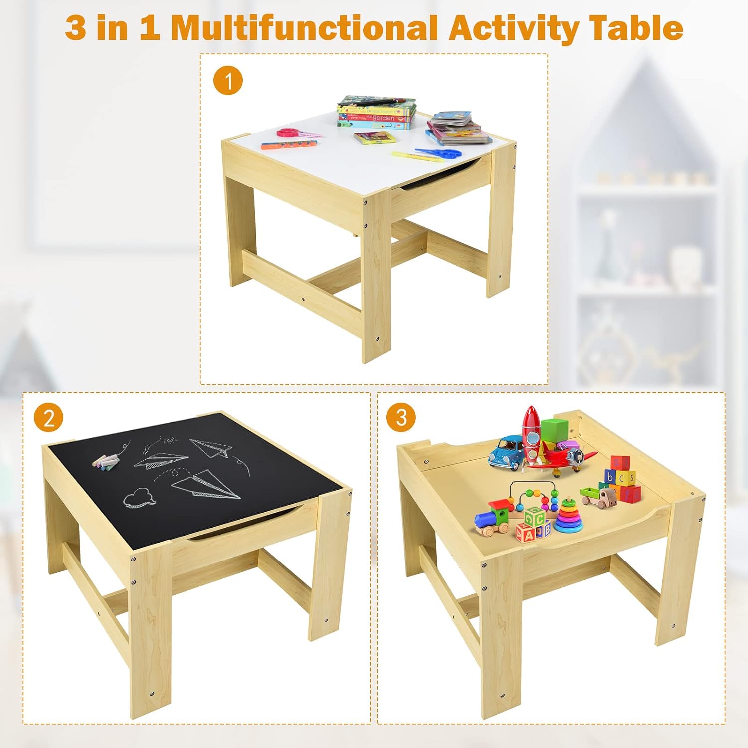 Kids Table and Chair Set, 3 in - đánh giá và giá Art Craft Toddlers