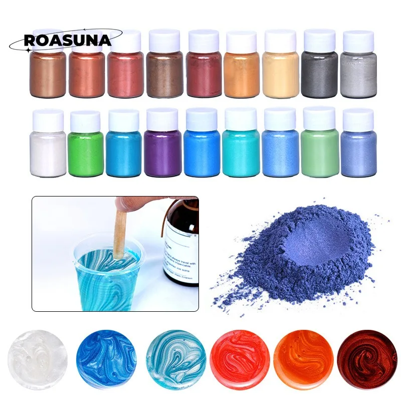 24 Colors Mica Pearl Powder fo - đánh giá và giá Alcohol Ink Set