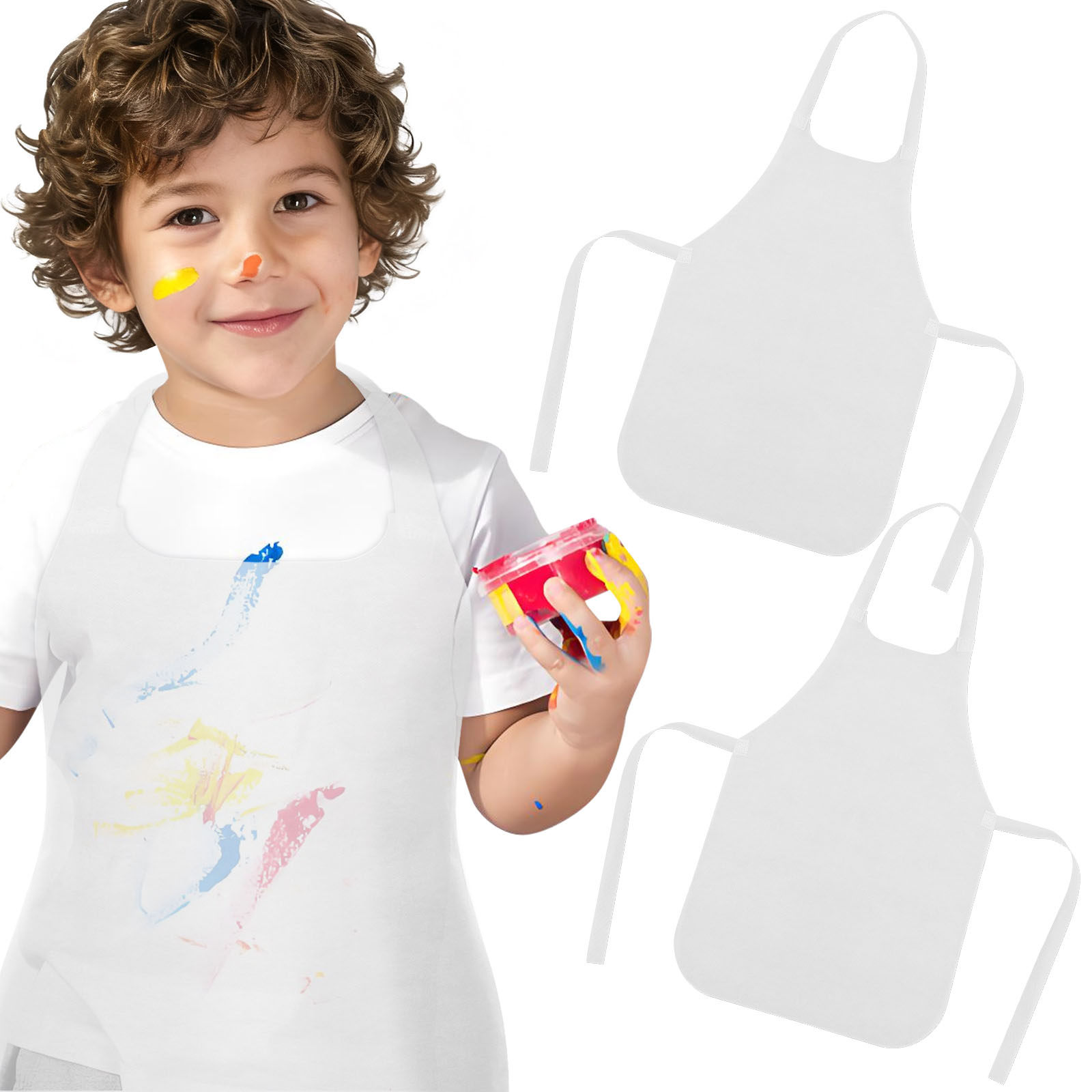 10Pcs White Kids Aprons Waterp - đánh giá và giá Art Craft Toddlers