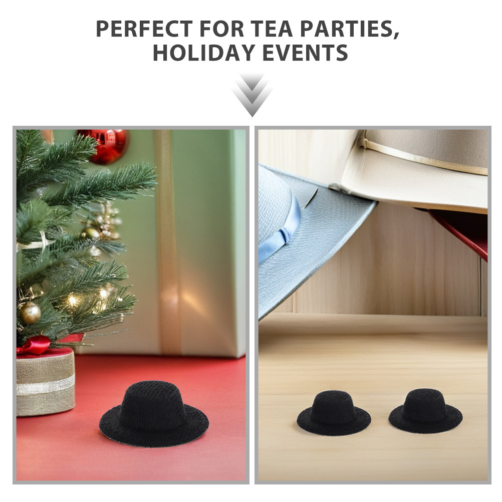 Miniature Black Top Hats 40Pcs - đánh giá và giá Art Craft Hat
