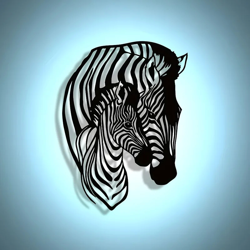 Elegant Minimalist Zebra Famil - đánh giá và giá Art Craft Zebra