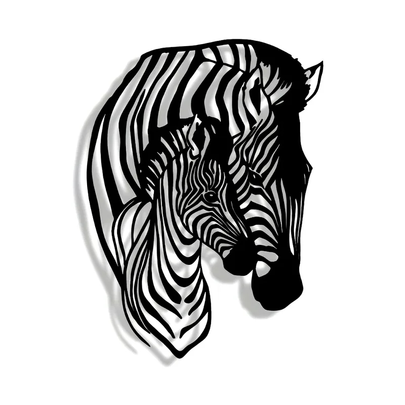 Elegant Minimalist Zebra Famil - đánh giá và giá Art Craft Zebra
