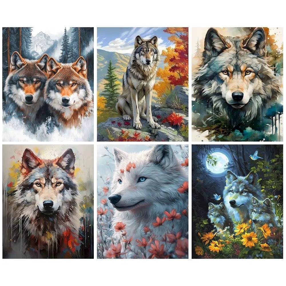 Wolf Paint By Numbers Art Supp - đánh giá và giá Art Craft Game