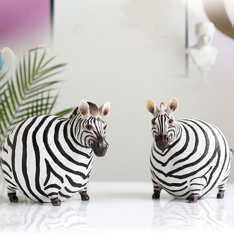 Nordic Creative Resin Cute Fat - đánh giá và giá Art Craft Zebra