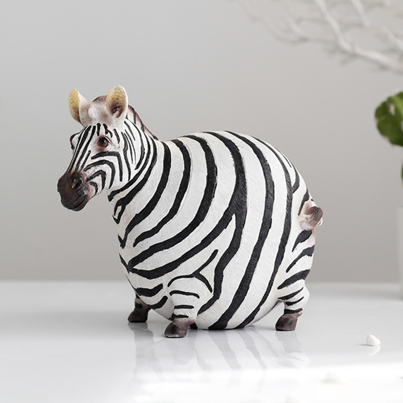Nordic Creative Resin Cute Fat - đánh giá và giá Art Craft Zebra