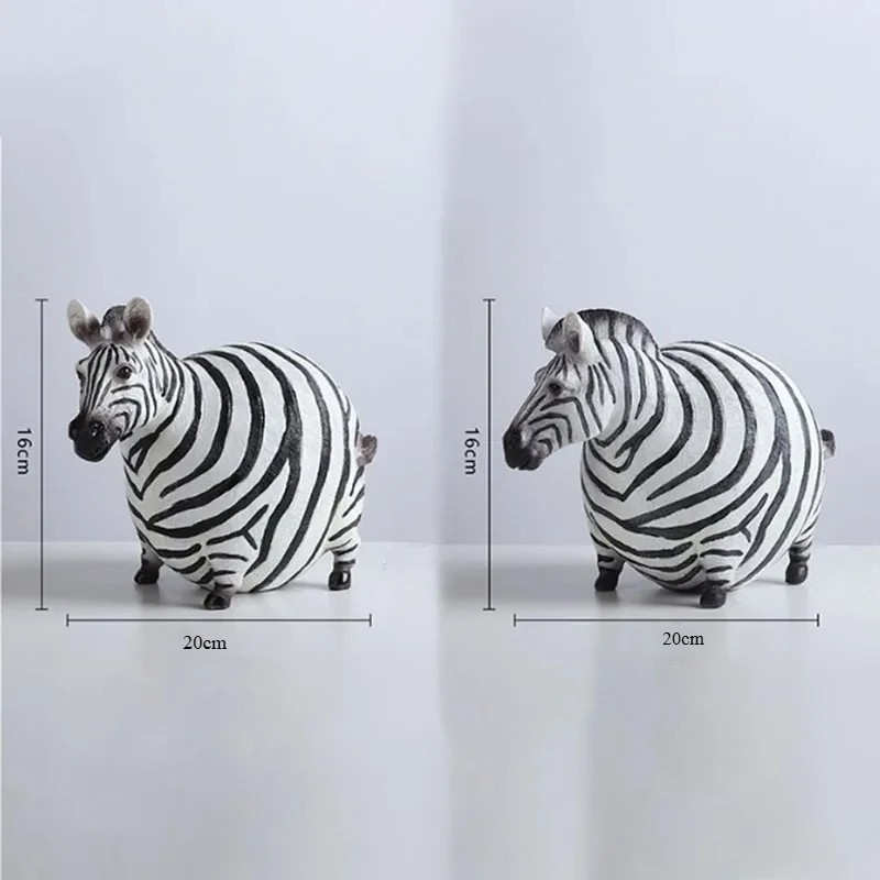 Nordic Creative Resin Cute Fat - đánh giá và giá Art Craft Zebra