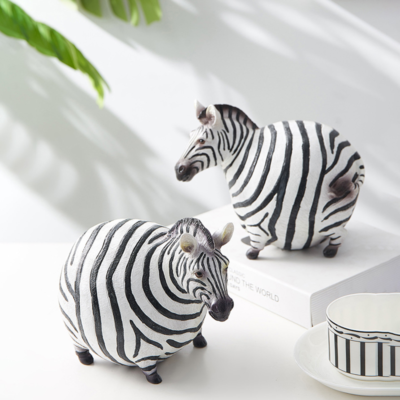 Nordic Creative Resin Cute Fat - đánh giá và giá Art Craft Zebra
