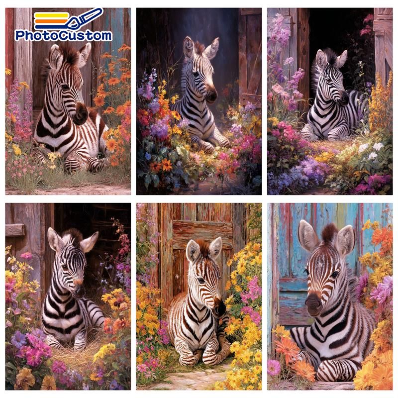 PhotoCustom Zebra Paint By Num - đánh giá và giá Art Craft Zebra