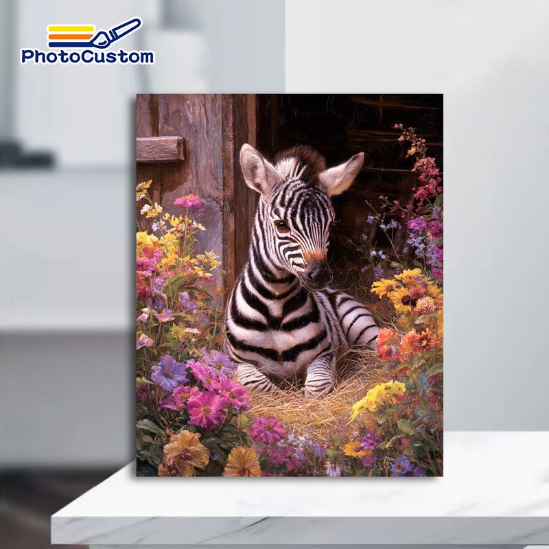 PhotoCustom Zebra Paint By Num - đánh giá và giá Art Craft Zebra