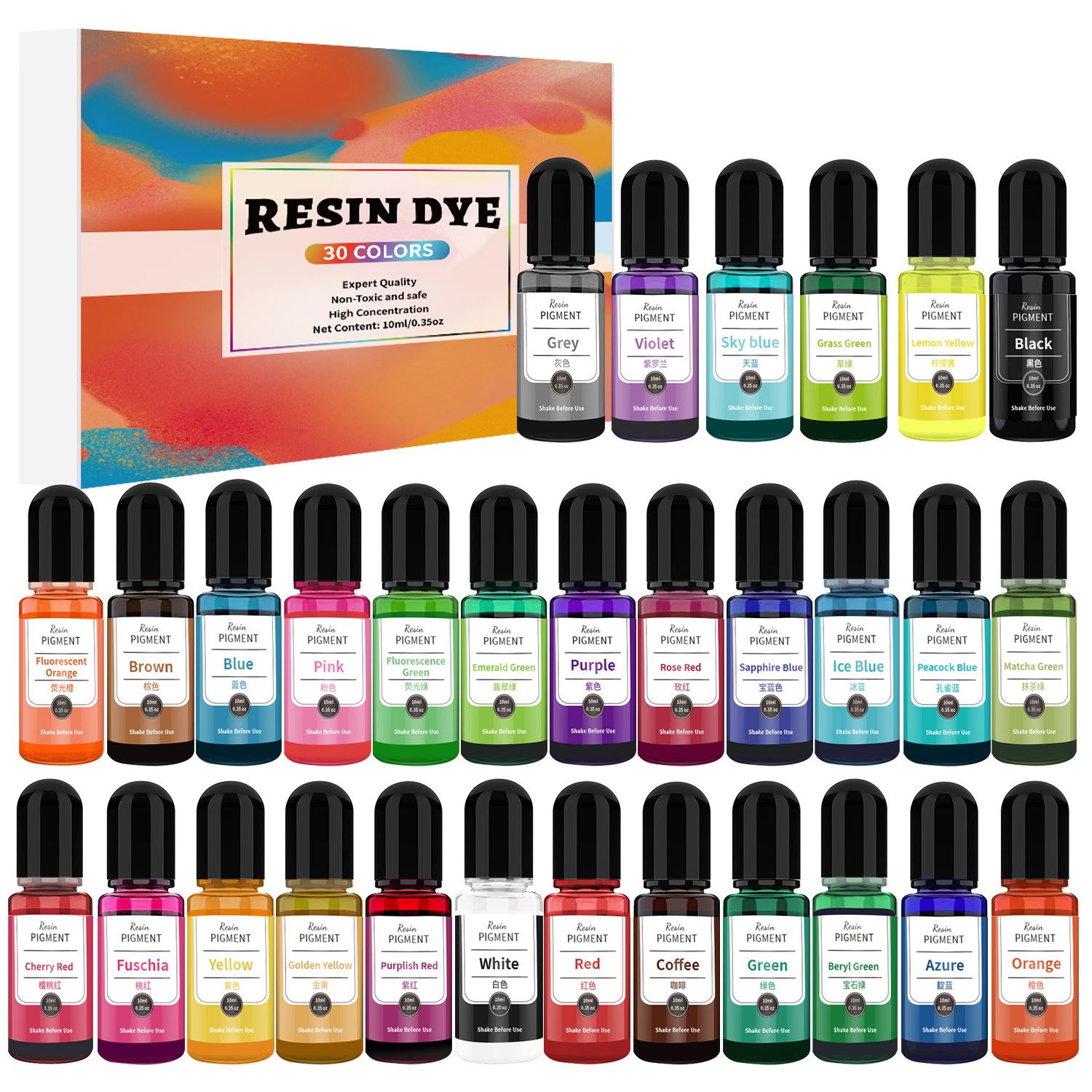 24/30 Colors Set 10ml Epoxy Re - đánh giá và giá Alcohol Ink Set
