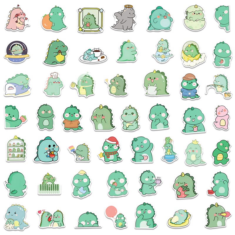 10/30/50PCS Kawaii Green Dinos - đánh giá và giá Art Craft Dinosaur