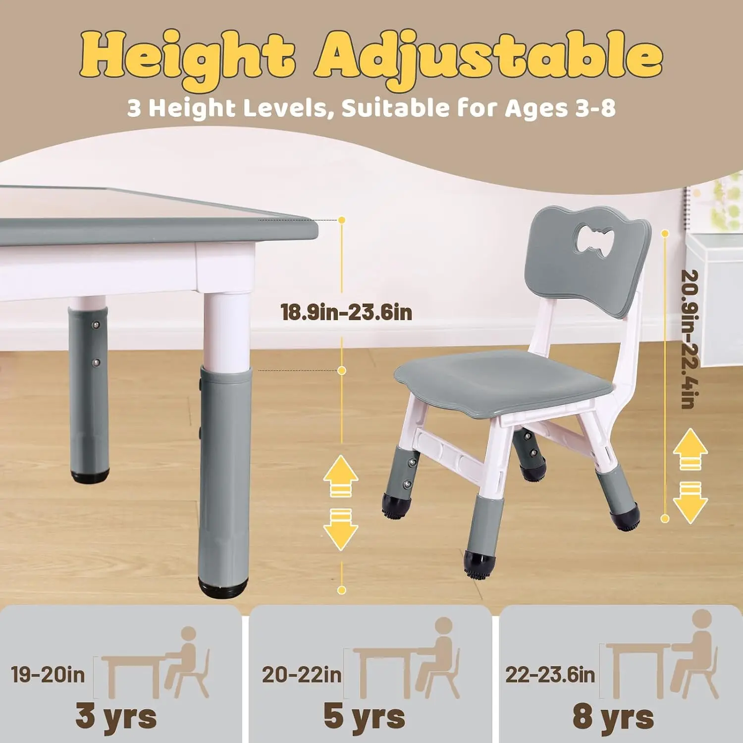 Kids Table and 4 Chairs Set fo - đánh giá và giá Art Craft Toddlers