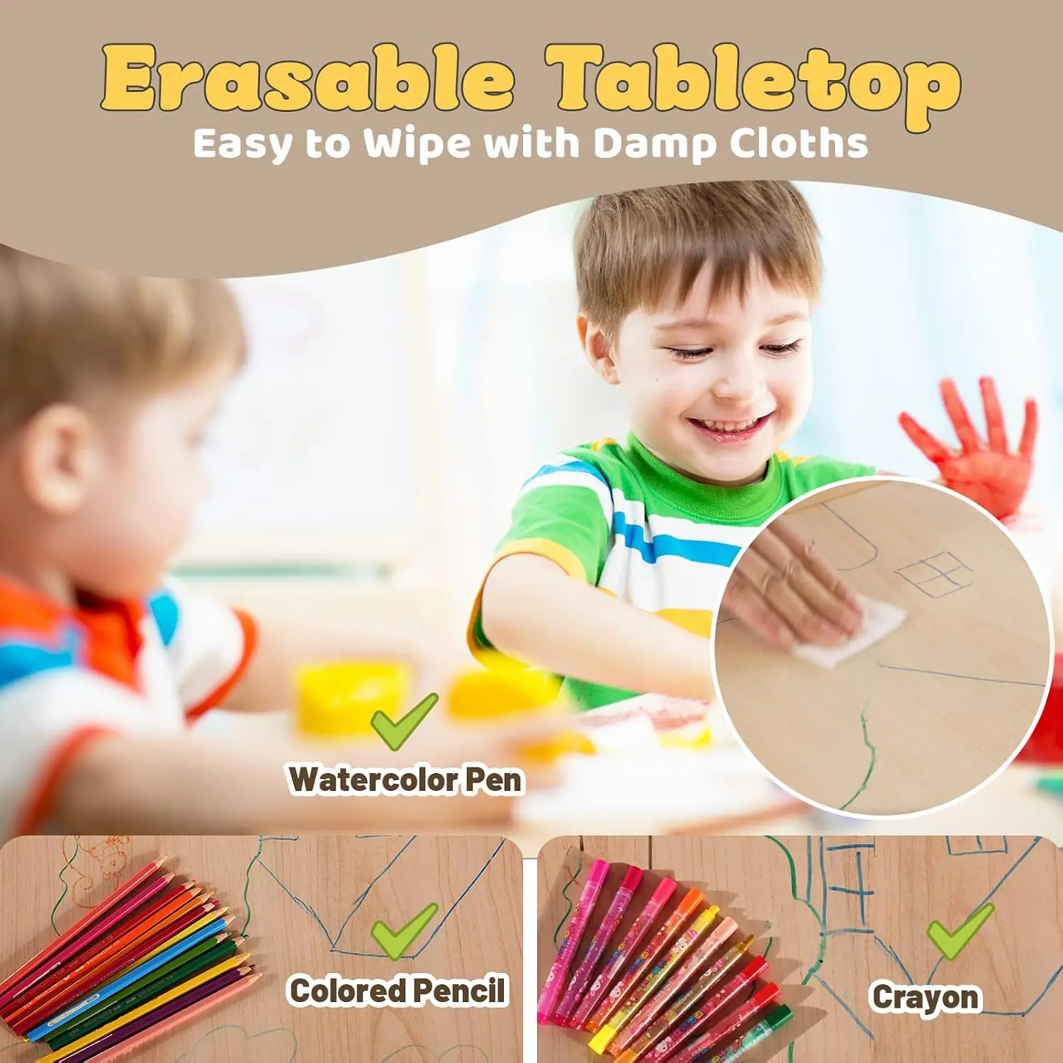 Kids Table and 4 Chairs Set fo - đánh giá và giá Art Craft Toddlers