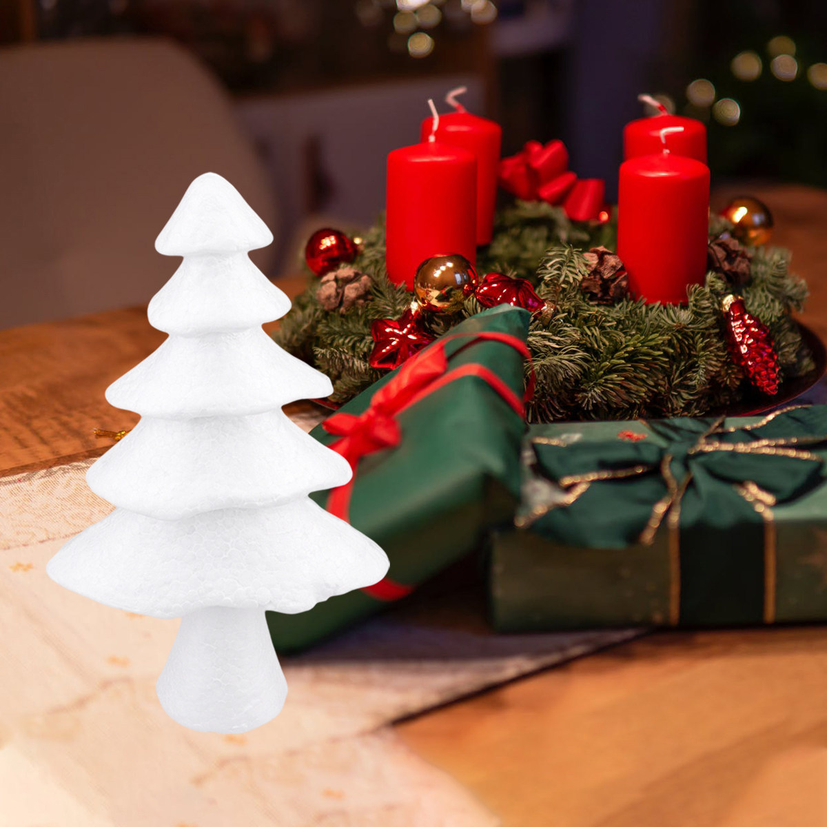 28Cm White Foam Christmas Tree - đánh giá và giá Art Craft For Preschoolers