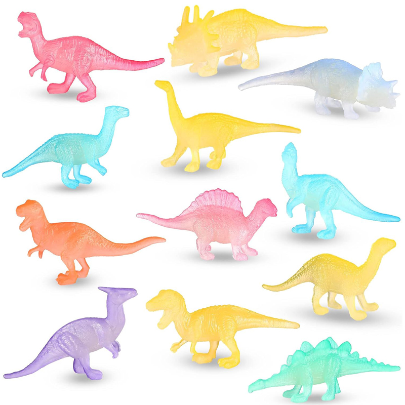 12PCS Glow in Dark Mini Dinosa - đánh giá và giá Art Craft Dinosaur
