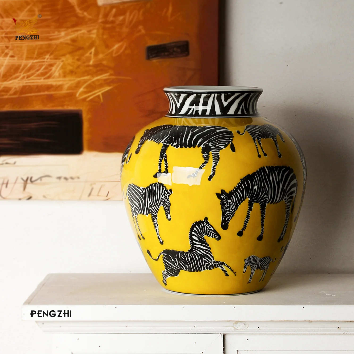 Ceramic Vase Zebra Pattern Vin - đánh giá và giá Art Craft Zebra