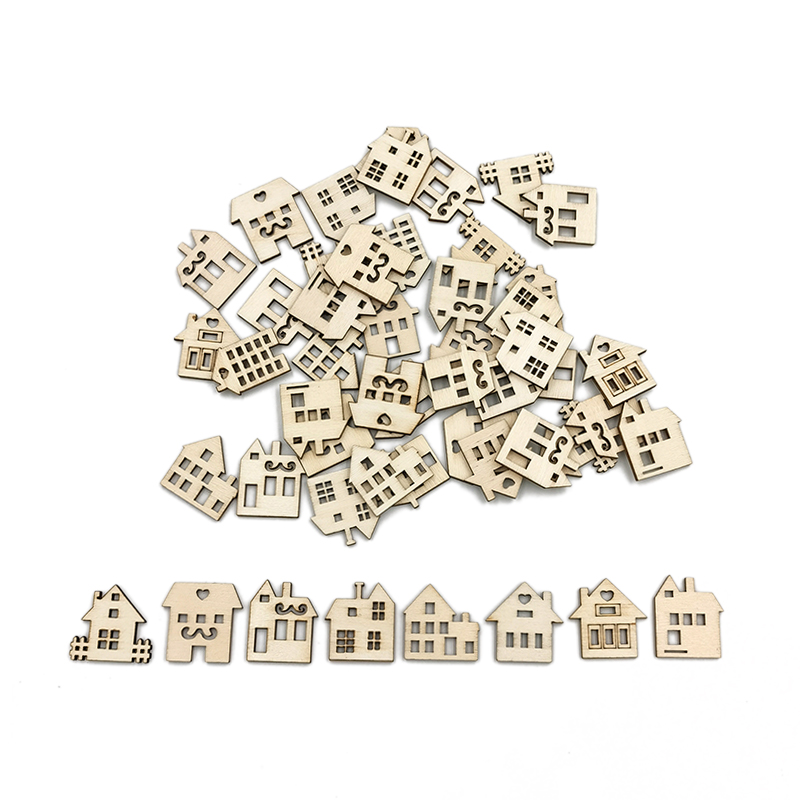 50pcs Unpainted Wood Slices fo - đánh giá và giá Art Craft For Preschoolers